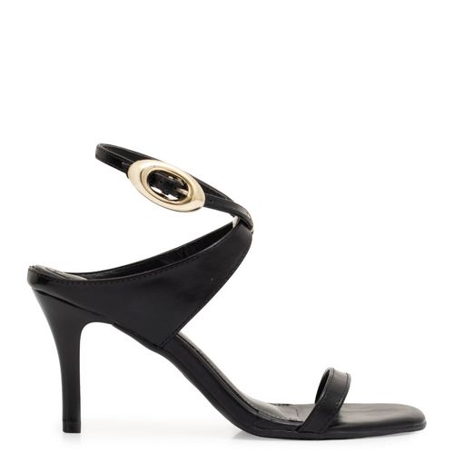 Sandália Preta Fivela