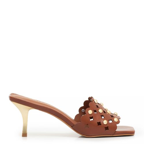 Tamanco Marrom Meia Esfera