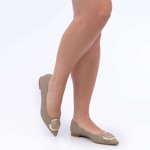 Sapatilha Verde Enfeite Redondo