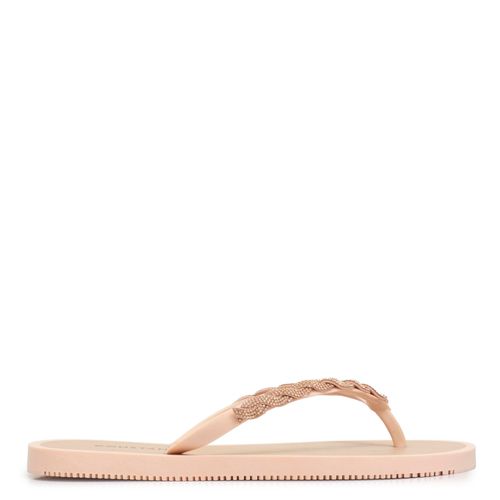 Chinelo Rosa Strass Entrelaçado