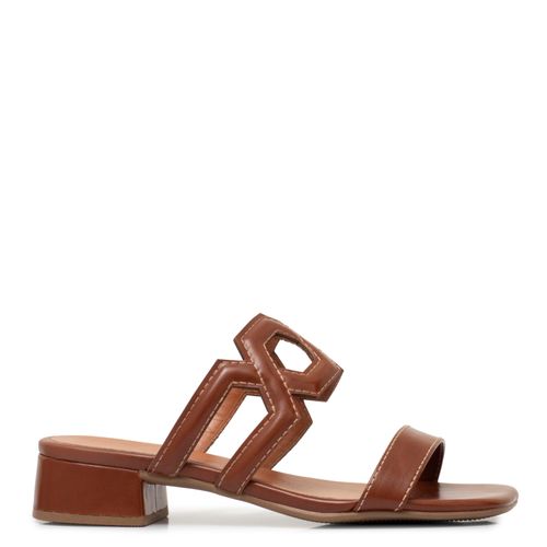 Tamanco Marrom Pesponto