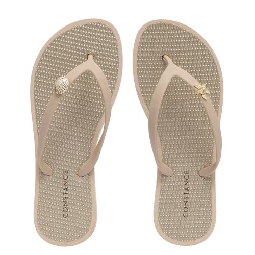 Chinelo Bege Enfeite Estrela E Concha
