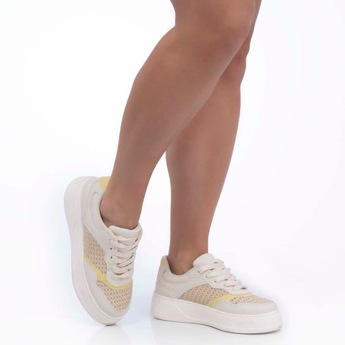 Tênis Off White Trama Colorida