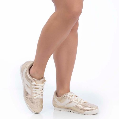 Tênis Textura Dourado