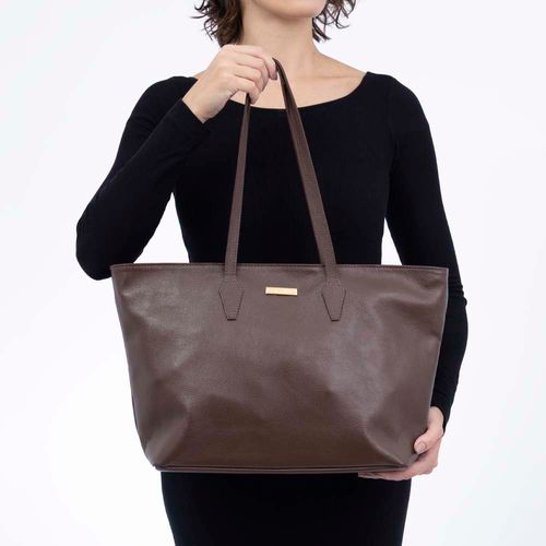 Bolsa Shopping Couro Café