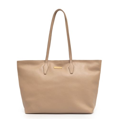 Bolsa Shopping Couro Taupe