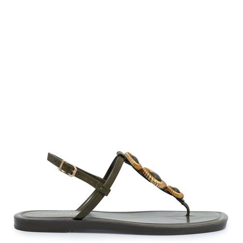 Rasteira Verde Enfeites