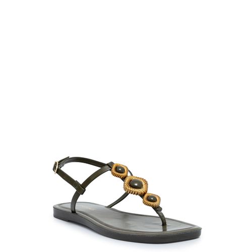 Rasteira Verde Enfeites