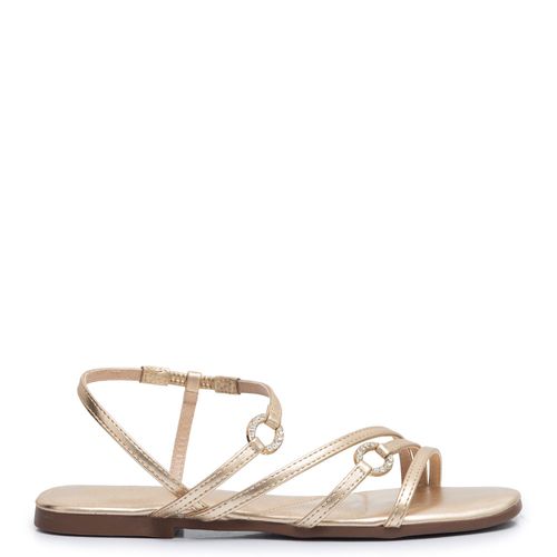 Rasteira Dourada Elo Strass