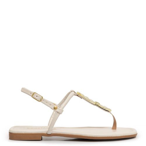 Rasteira Off White Enfeite