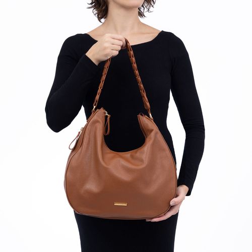 Bolsa Hobo Alça Artesanal Caramelo