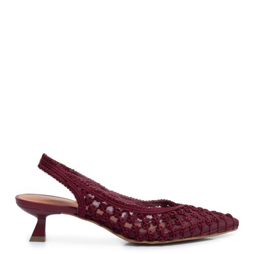 Scarpin Bordô Slingback Trama