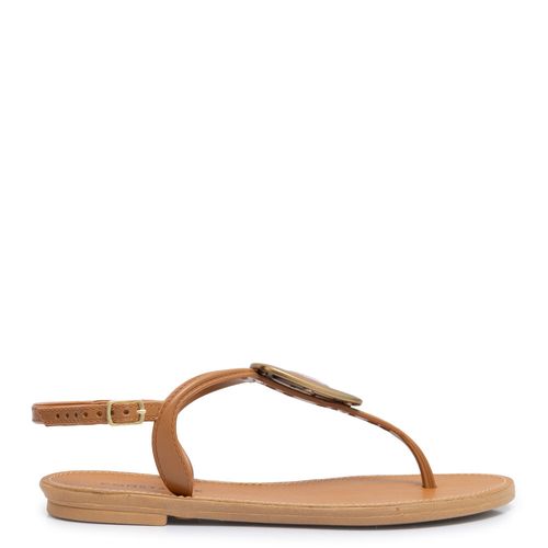 Rasteira Caramelo Enfeite Mesclado