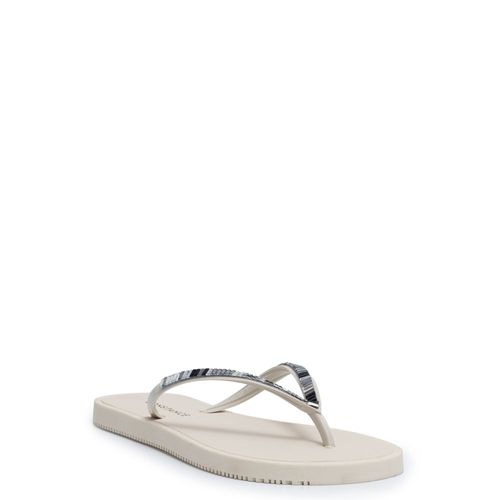 Chinelo Off White Strass
