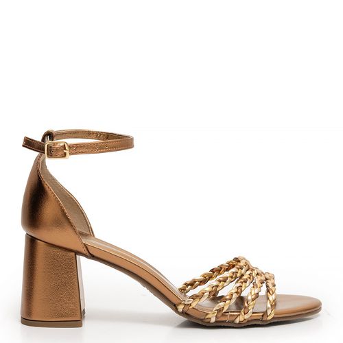 Sandália Bronze Trançada