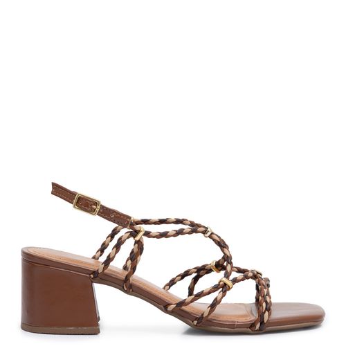 Sandália Marrom Tranças