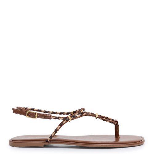 Rasteira Marrom Tranças