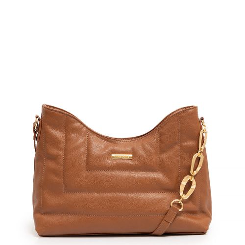 Bolsa Tiracolo Couro Enfeite Caramelo