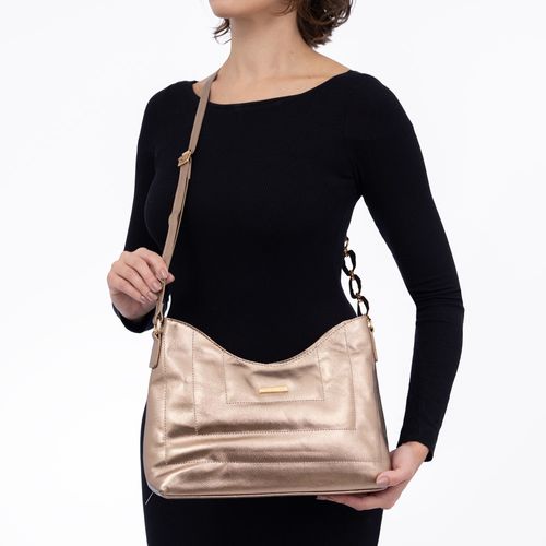 Bolsa Tiracolo Couro Enfeite Prata Velho