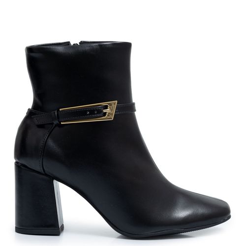 Ankle Boot Preta Fivela