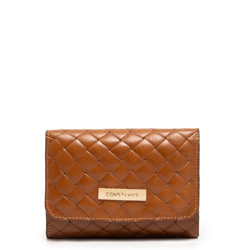 Carteira Couro Tramado Caramelo