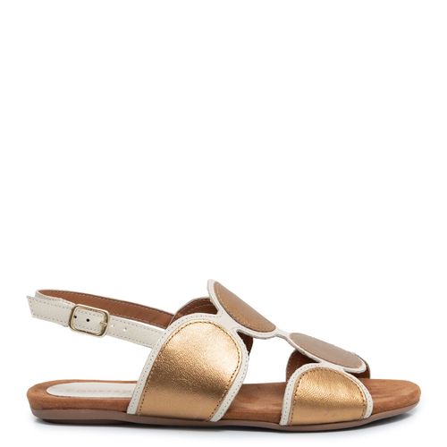 Rasteira Bronze Comfort Couro Recortes