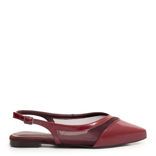 Sapatilha Slingback Bordô Tela