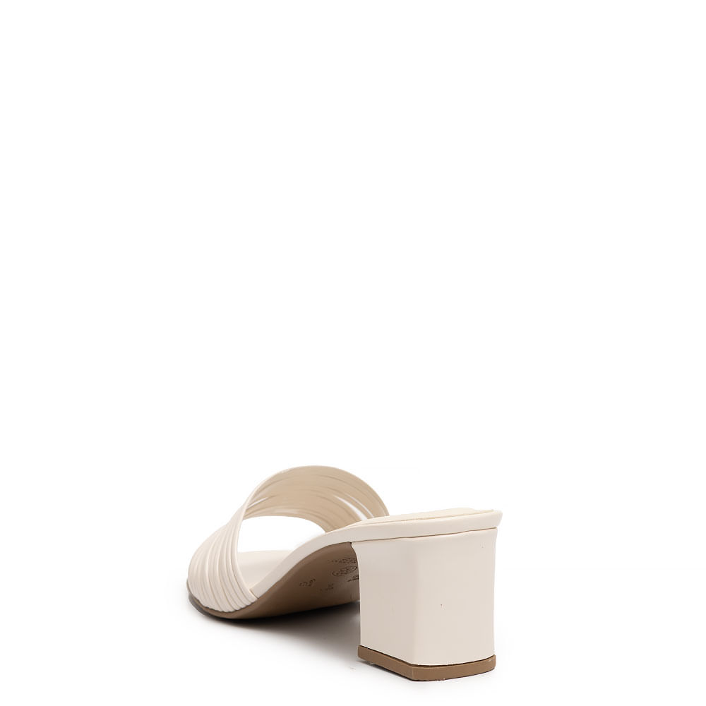 Tamanco Off White Multi Tiras