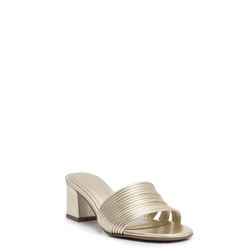 Tamanco Dourado Multi Tiras