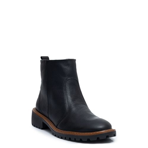 Bota Preta Couro Tratorada