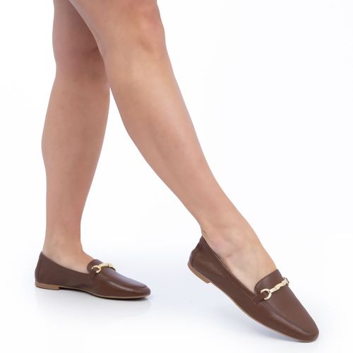 Mocassim Marrom Couro Bridão