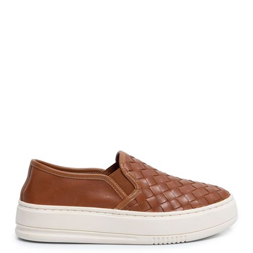 Slip On Caramelo Tressê Couro