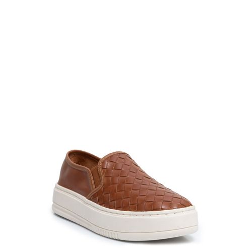 Slip On Caramelo Tressê Couro