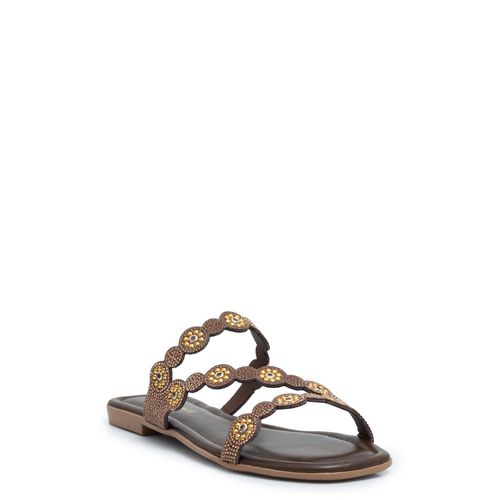 Rasteira Café Hotfix e Strass