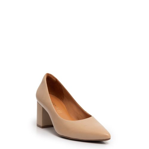 Scarpin Nude Couro
