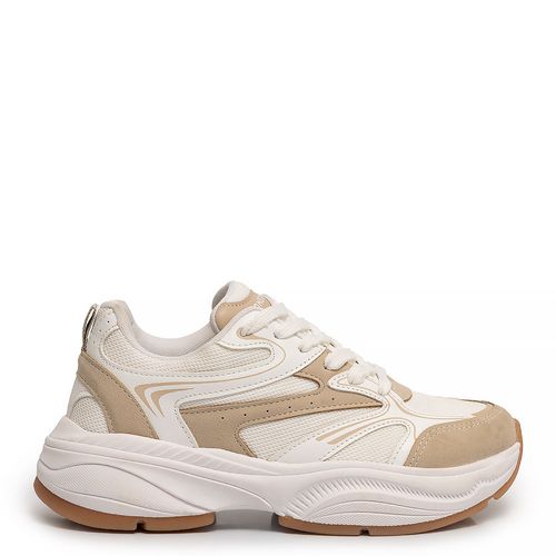 Tênis Branco Recortes Jogging