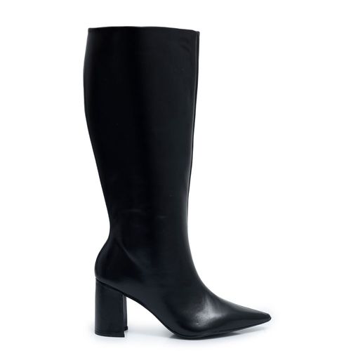 Bota Preta Cano Longo Salto Bloco