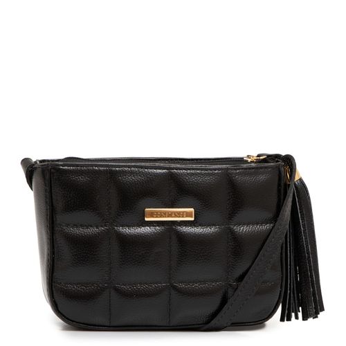 Bolsa Tiracolo Couro Barbicacho Preto