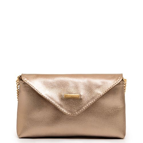 Bolsa Couro Pequena Corrente Prata Velho