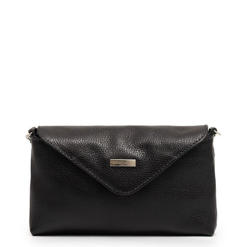 Bolsa Couro Pequena Corrente Preta