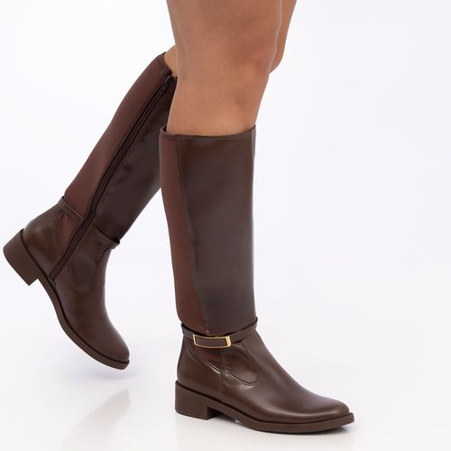 Bota Montaria Marrom Enfeite Passador