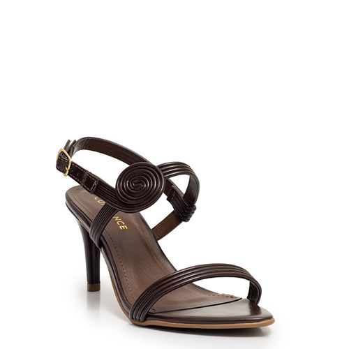 Sandália Café Bico Folha