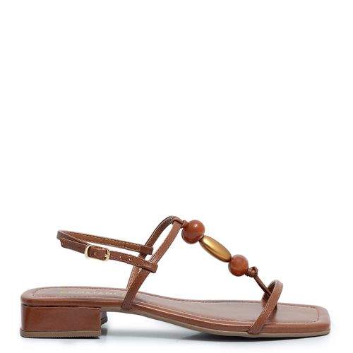 Sandália Caramelo Pedras