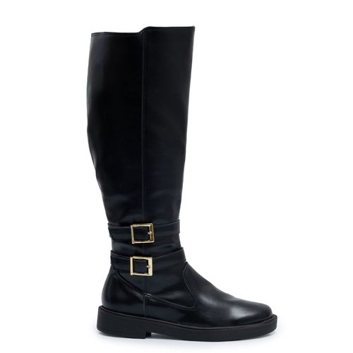 Bota Montaria Preta Fivelas