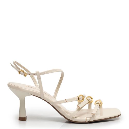 Sandália Off White Fivelas