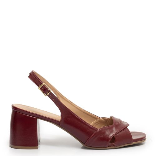 Sandália Bordô Transpassada