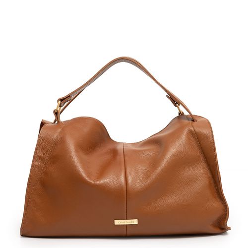 Bolsa Couro Camurça Caramelo