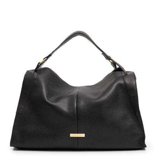 Bolsa Couro Camurça Preta