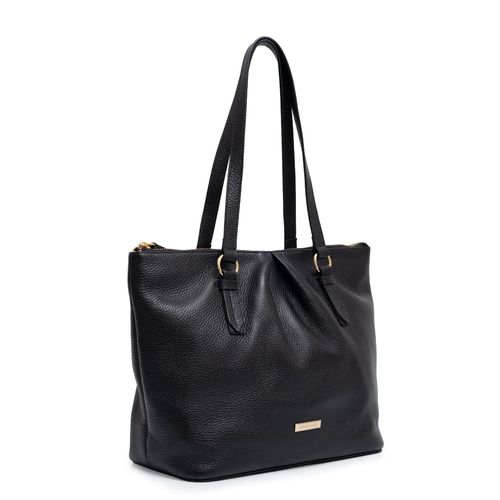 Bolsa Shopping Couro Preto