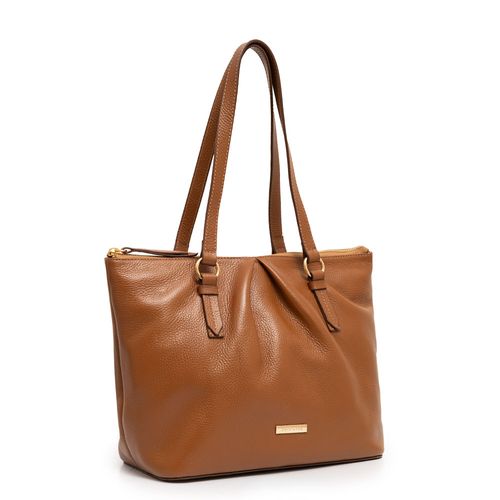 Bolsa Shopping Couro Caramelo